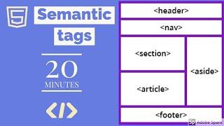 HTML SEMANTIC TAGS 2020 | HTML COURSE VIDEO 4 [IN HINDI]