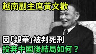 1979年，越南副主席黃文歡，因「親華」被判死刑，投奔中國後結局如何？【銳歷史】#歷史#歷史故事#歷史人物#近代史#奇聞#臺灣