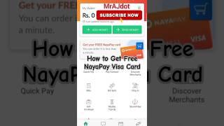 How to Get your Free NayaPay Visa Debit Card #mrajdot #howto #nayapay #nayapaycard #getfreecard