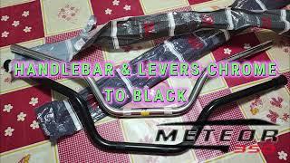 HANDLEBAR & LEVERS CHROME TO BLACK METEOR 350