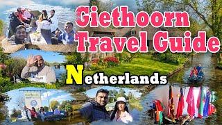 The guided tour to Giethoorn : Netherlands | Giethoorn බෝට්ටු පදින්න ලේසි නෑ #giethoorn #india