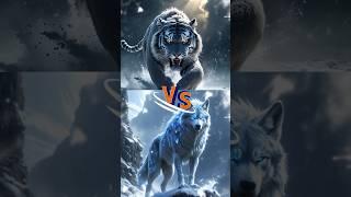  Snow Tiger vs  Ice Wolf ️ | Battle of the Titans – Who Wins?! #shorts #ai