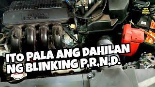 BLINKING P,R,N,D HONDA CITY 2014 A/T.(scan and diagnose troubleshooting)