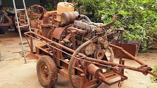  The Genius Mechanic Man Completely Restoration The Heavily Damaged Machine For The Farmer Old Lady