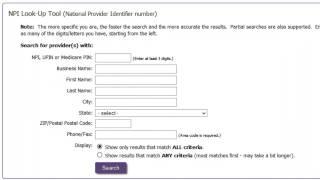 NPI (National Provider Identifier) Search on Find-A-Code