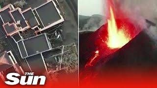 Volcanic ash engulfs entire buildings as homes in La Palma are destroyed