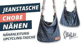 DIY: Jeanstasche selber nähen - Nähanleitung "Chobe" Upcycling-Tasche