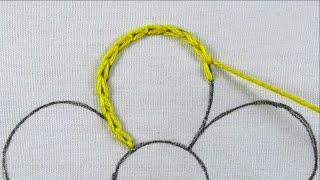 Hand Embroidery Exclusive Flower Design New Heavy Chain Stitch New Flower Embroidery Tutorial