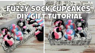 Fuzzy Sock Cupcakes DIY TUTORIAL - Gift/Party Favor - Various cupcake gifting container examples