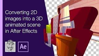 Converting 2D images into a 3D animated scene in After Effects