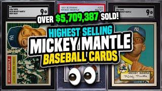 Top 23 Mickey Mantle Vintage Baseball Cards Sold for a Small Fortune   #sportscards to Buy Now 