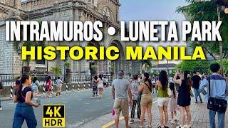 Manila City, Philippines | Intramuros and Luneta (Rizal) Park: Walking Tour 4K 2024