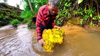 SURVIVAL IN TROPICAL FOREST,! I FOUND NATURAL TREASURE..GOLD IN MOUNTAIN RIVER | 그랜드캐니언 지하도시