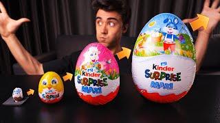 ASMR GIANT KINDER JOY SURPRISE EGG CHOCOLATE PARTY & FROM MINI FOOD TO GIANT CHOCOLATE | McBang ASMR