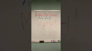 Determine if a polynomial is even or odd Example! #shorts
