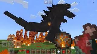 MINECRAFT FIRE WARRIOR VS GODZILLA