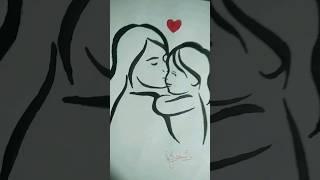 Cute girl with mother  #sushma,s sketch #viral  #shorts