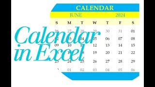 How to Create a Calendar in Excel