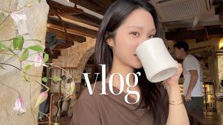 VLOG.저의 최애 브런치집은요.이제 우리도 법적 부부. 도산공원 쇼핑. 집에서 고기도 굽고 업그레이드 치즈토스트 레시피. 첫 조카가 쌍둥이 . 동탄 맛집 하나씩 뿌시기