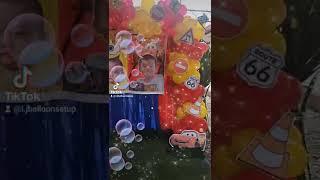 SpongeBob and Cars balloon set up theme