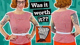 Making a 1950s sleeveless blouse sewing pattern for summer