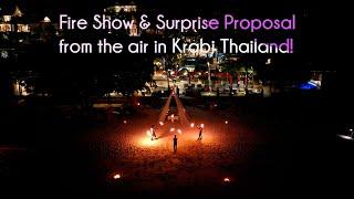 Watch How a Fire Show Ignites a Surprise Proposal on the Beach in Thailand!