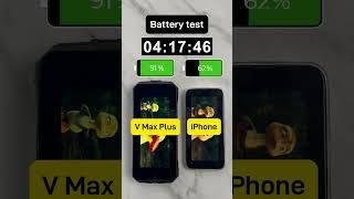 Battery test,V Max Plus vs iPhone  #doogee #doogeevmaxplus #tech #smartphone