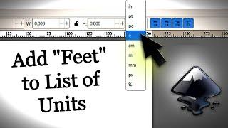 How to Add or Restore Feet to List of Units in Inkscape - Feet Unit of Measurement in Inkscape