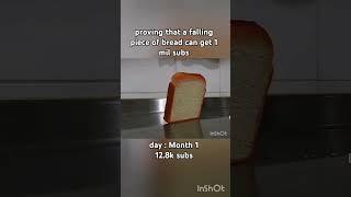 falling bread to one mil #shorts #trending #funny #bread #food.