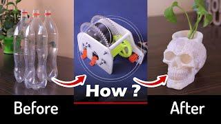 #5 Gears and traction mechanism  - Details of free filament production from recycled bottle (PET)