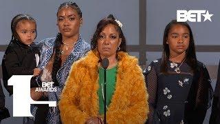 Lauren London, Angelique Smith & Family Accept Nipsey Hussle’s Humanitarian Award | BET Awards 2019