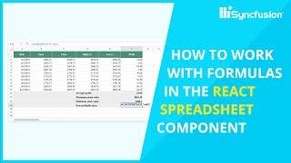 How to Work with Formulas in the React Spreadsheet Component