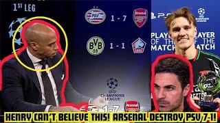 THIERRY HENRY LOSES IT AS ARSENAL HUMILIATE PSV 7-1 IN CHAMPIONS LEAGUE THRASHING!