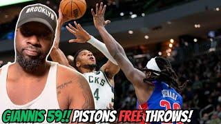 BROOKLYN FAN REACTS TO! PISTONS at BUCKS | FULL GAME HIGHLIGHTS!!