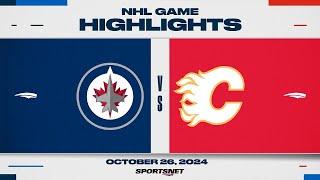 NHL Highlights | Jets vs. Flames - October 26, 2024