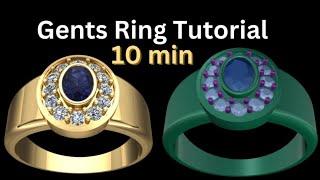 Gents Ring Tutorial in CAD Software || Rhino/matrix  #careerpointcreation