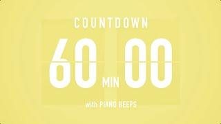 60 Minutes Countdown Timer Flip clock / + Piano Beeps 