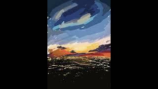 Above #art  #surreal #procreate #digitalart #space #drawing #landscape #cityscape #milkyway #sunset