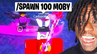 I Hired a ADMIN To Spawn INFINITE MOBY's.. Ft. Carbon Meister Plays in Fisch