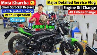 Poore Youtube Par Kahi Nahi Milega Itna Deep Detailed Service Vlog, Dominar 400 Bs6 | After 44000 km