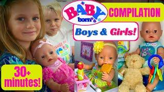 Baby Born Doll Compilation! Skye & Caden Play With Baby Emma, Gemma & Leo!