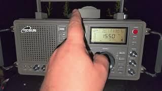 CBEF Windsor Ontario 1550 kHz Mediumave AM radio on Tecsun S-2200x using Rotatable loop antenna