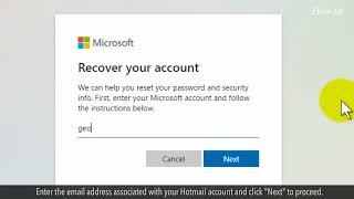 How to Recover Hotmail Password