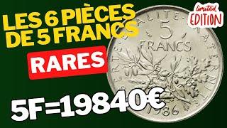 5 Francs Semeuse : Les versions RARES qui Valent une véritable Fortune !