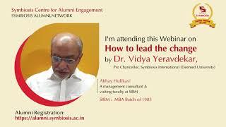 Mr  Abhay Hulikavi inviting Symbiosis Alumni for the upcoming Exclusive Webinar for the Alumni!