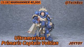 Joytoy Warhammer 40K, Ultramarines Primaris Captain Voltian, 1/18 scale action figure