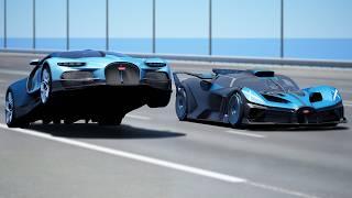 10,000 HP!!! Bugatti Tourbillion vs Bugatti Bolide | DRAG & TRACK RACE