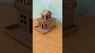 Making a House With Cardboard | DIY Miniature Cardboard House Beautiful Cardboard House