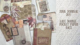 Junk journal joy: little double pocket paper pouches to paperclip on to your journal