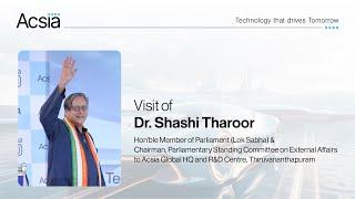 Dr. Shashi Tharoor at Acsia | Insights on Automotive Software Innovation